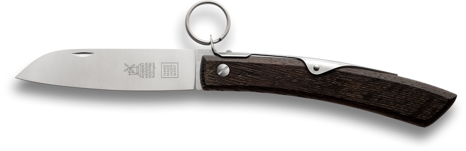 Zakmes Ibex gerookt eikenhout 8 cm