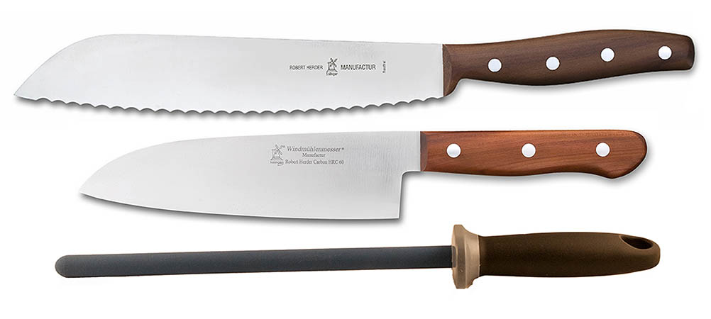 Broodmes grand moulin koksmes lignum 3 met wetstaal cadeau
