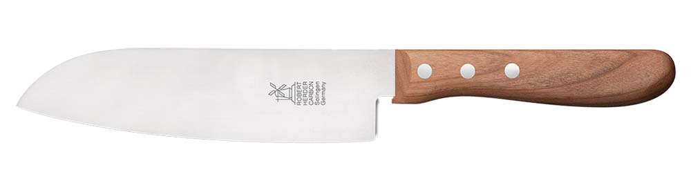 Santoku koksmes Herder carbonstaal kersenhout